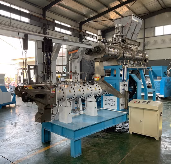 Large Capacity Floating Sinking Fish Feed Carp Shrimp Pet Dry Dog Cat Food Extruder Equipment Processing Production Line