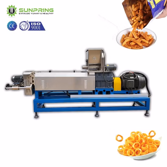 Doppelschnecken-Getreide-Reis-Expansions-Puff-Puff-Puff-Mais-Lebensmittel-Snack-Herstellung, Verarbeitung, Aromatisierungsmaschine, Extruder, Extrusionsausrüstung, Maschinen-Produktionslinie